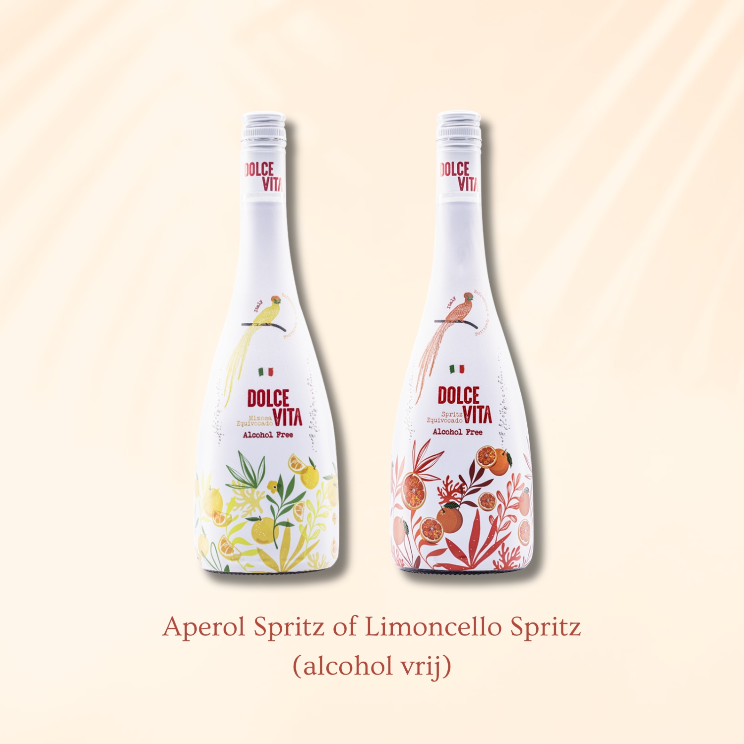 Dolce Vita Aperol Spritz en Limoncello Spritz, alcoholvrij