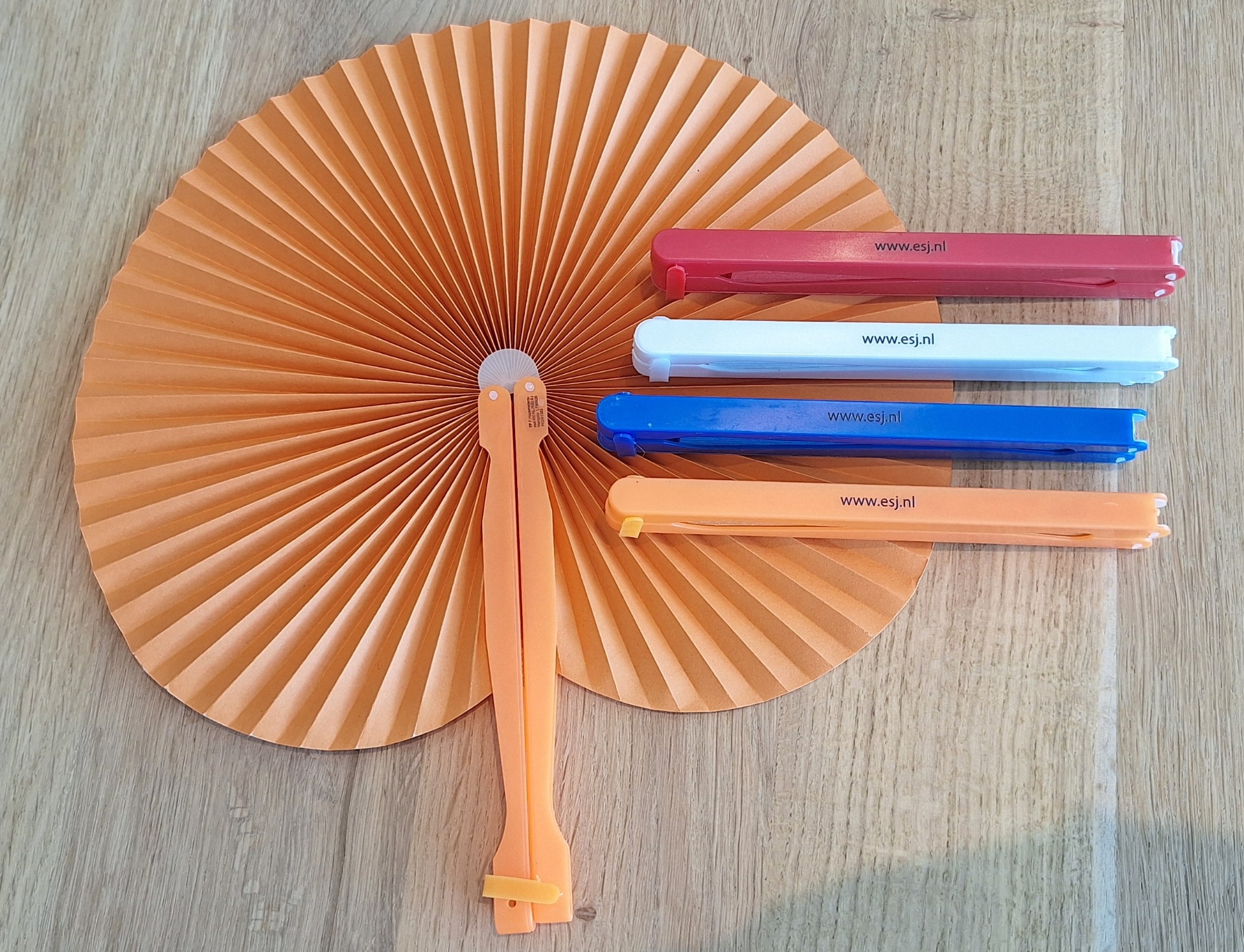 ESJ waaier en pennen relatiegeschenk