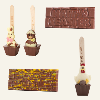 Happy Easter chocoladelepels en repen